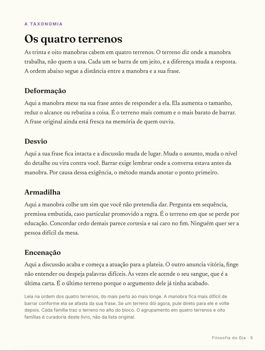 Página real do guia: O mapa